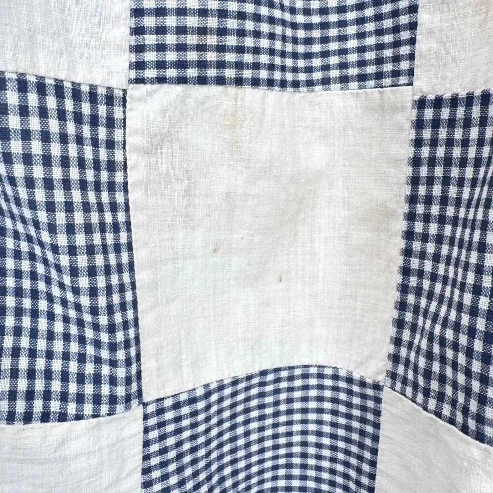 Antique Patchwork Quilt Jumpsuit Sz M Handmade Wide Leg Lined Cottagecore Artsy